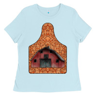 Baby Blue Barn Earning Ladies Tee - CowhideDigitalArt