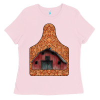 Bubblegum Pink Barn Earning Ladies Tee - CowhideDigitalArt