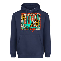 Navy virgo turquoise cowhide Heavyweight Hoodie - RanaPortraitStore