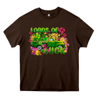 Chocolate Brown Loads of luck St. Patricks Day Heavy Core Tee - FaDigitalArtStudio