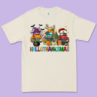 Hallothanksmas Trucks Premium Tee Designed By Fadigitalartstudio