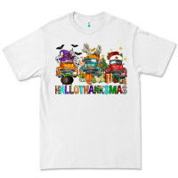 White hallothanksmas trucks Premium Tee - FaDigitalArtStudio