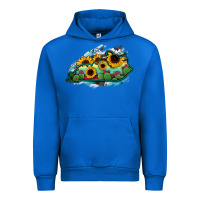 Cobalt Kentucky map sunflower cactus serape Urban Hoodie - RanaPortraitStore