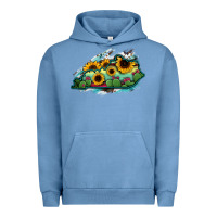 Pigment Pebble Blue Kentucky map sunflower cactus serape Urban Hoodie - RanaPortraitStore