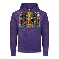 Cloud Purple football serape cowhide turquoise glitter  brushstrokes Vintage Hoodie - Artiststas