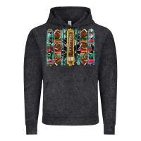Football Serape Cowhide Turquoise Glitter  Brushstrokes Vintage Hoodie | Teevron
