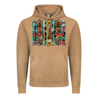 Vintage Camel football serape cowhide turquoise glitter  brushstrokes Vintage Hoodie - Artiststas