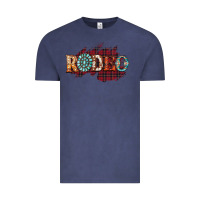 Vintage Denim Rodeo Christmas Vintage Tee - CowhideDigitalArt