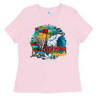 Bubblegum Pink beach please Ladies Tee - CowhideDigitalArt