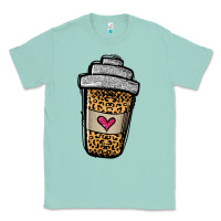 Seafoam leopard glitter coffee cup Classic Tee - Jasminsmagicworld