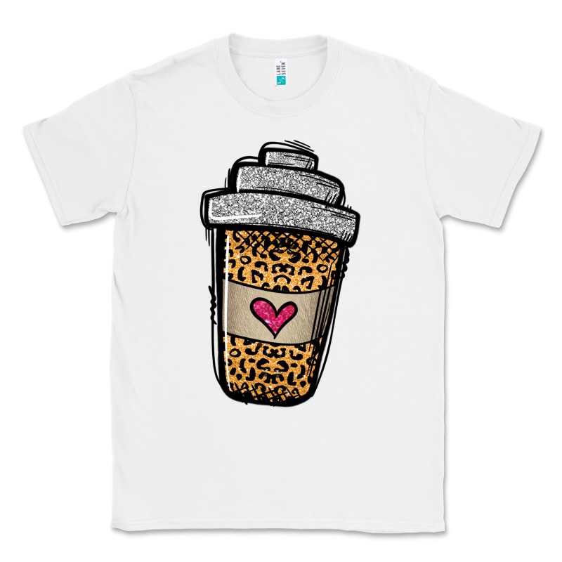 Leopard Glitter Coffee Cup Classic Tee by Jasminsmagicworld | Teevron