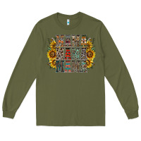 Army Green mama sunflower western Long Sleeve Tee - RacoonDesign