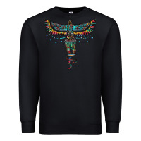 Black aztec serape thunderbird Premium Sweatshirt - RanaPortraitStore