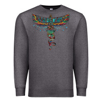 Charcoal Heather aztec serape thunderbird Premium Sweatshirt - RanaPortraitStore