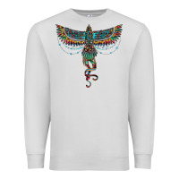 Dove Grey aztec serape thunderbird Premium Sweatshirt - RanaPortraitStore