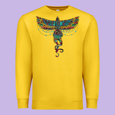 Aztec Serape Thunderbird Premium Sweatshirt Designed By Ranaportraitstore