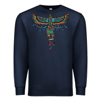 Navy aztec serape thunderbird Premium Sweatshirt - RanaPortraitStore
