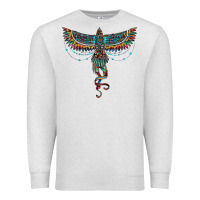Oatmeal Heather aztec serape thunderbird Premium Sweatshirt - RanaPortraitStore