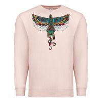 Pale Pink aztec serape thunderbird Premium Sweatshirt - RanaPortraitStore