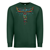 Sports Green aztec serape thunderbird Premium Sweatshirt - RanaPortraitStore