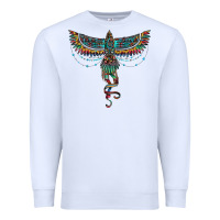 White aztec serape thunderbird Premium Sweatshirt - RanaPortraitStore