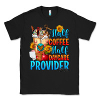 Black Half coffee half daycare provider Classic Tee - FaDigitalArtStudio