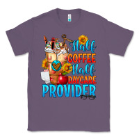 Lavender Half coffee half daycare provider Classic Tee - FaDigitalArtStudio