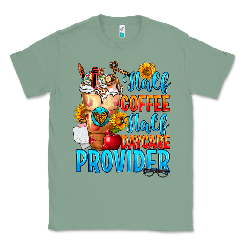 Half Coffee Half Daycare Provider Classic Tee by FaDigitalArtStudio | Teevron
