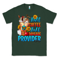 Sports Green Half coffee half daycare provider Classic Tee - FaDigitalArtStudio