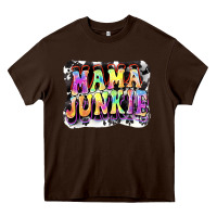 Chocolate Brown Mama junkie Mother's Day Heavy Core Tee - FaDigitalArtStudio