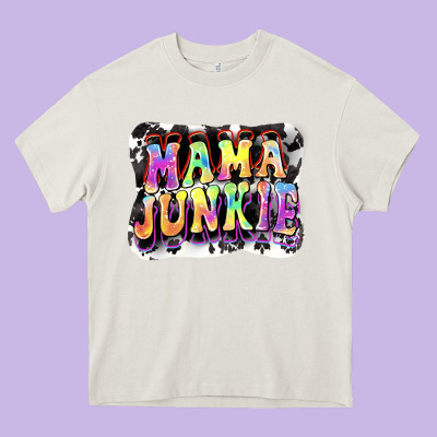 Mama Junkie Mother's Day Heavy Core Tee Designed By Fadigitalartstudio