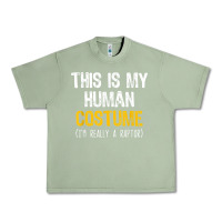 Oil Green human costume raptor halloween velociraptor lazy easy t shirt Urban Heavy Tee - baoMotion