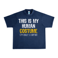 Navy human costume raptor halloween velociraptor lazy easy t shirt Urban Heavy Tee - baoMotion