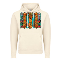 Vintage Artic basketball serape cowhide turquoise leopard glitter  brushstrokes Vintage Hoodie - Artiststas