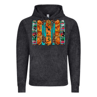 Vintage Black basketball serape cowhide turquoise leopard glitter  brushstrokes Vintage Hoodie - Artiststas