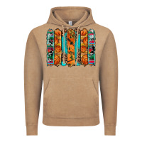 Vintage Coffee basketball serape cowhide turquoise leopard glitter  brushstrokes Vintage Hoodie - Artiststas