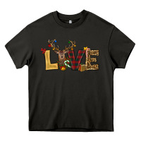 Asphalt christmas reindeer love Heavy Core Tee - RanaPortraitStore