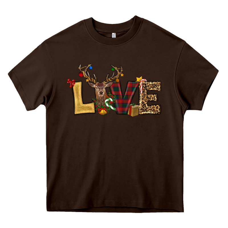 Christmas Reindeer Love Heavy Core Tee by RanaPortraitStore | Teevron
