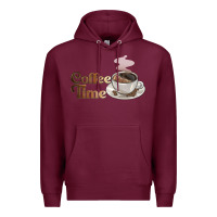 Burgundy coffee time Premium Hoodie - BarkalooDesign