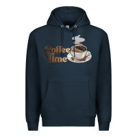 Navy coffee time Premium Hoodie - BarkalooDesign