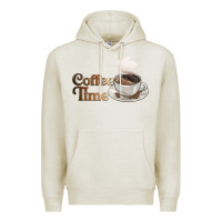 Oatmeal Heather coffee time Premium Hoodie - BarkalooDesign