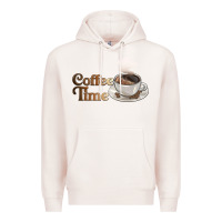 Pale Pink coffee time Premium Hoodie - BarkalooDesign