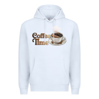 White coffee time Premium Hoodie - BarkalooDesign