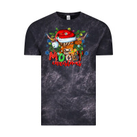 Cloud Black Mooey Christmas Vintage Tee - CowhideDigitalArt
