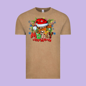 Mooey Christmas Vintage Tee Designed By Cowhidedigitalart