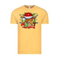 Vintage Mustard Mooey Christmas Vintage Tee - CowhideDigitalArt