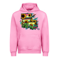 Fuchsia Pink Louisiana Map Sunflower Cactus Serape Urban Hoodie - RanaPortraitStore