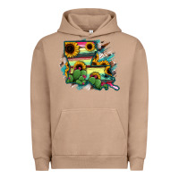 Pigment Burro Louisiana Map Sunflower Cactus Serape Urban Hoodie - RanaPortraitStore