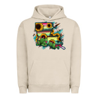 Pigment French Oak Louisiana Map Sunflower Cactus Serape Urban Hoodie - RanaPortraitStore