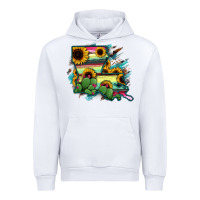 White Louisiana Map Sunflower Cactus Serape Urban Hoodie - RanaPortraitStore